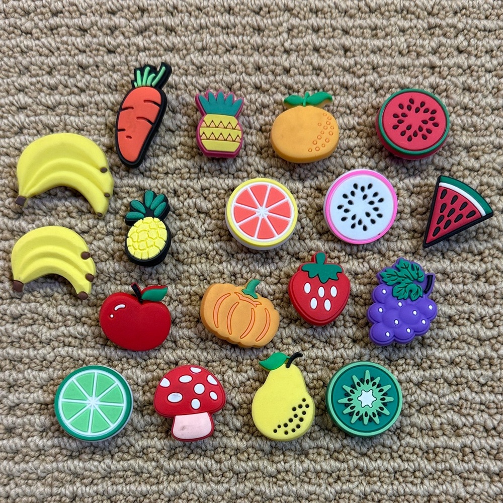 Colorful Fruit and Vegetable Croc Jibbitz